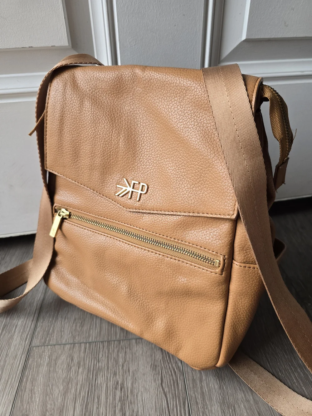 Freshly Picked Classic Diaper Bag Backpack Toffee Vegan Leather Convertible